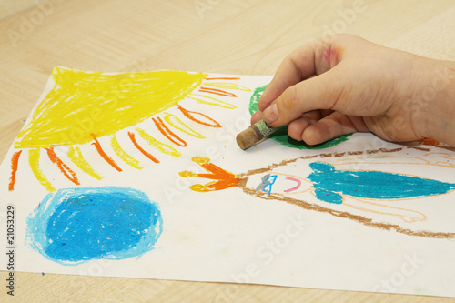 child painting photo