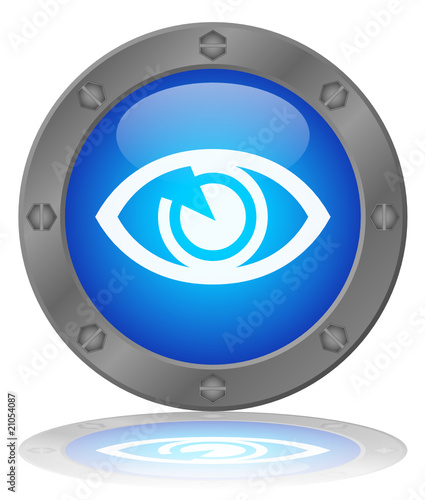 WATCH Web Button (Video Clip Play Live Eye Media View Symbol Go)