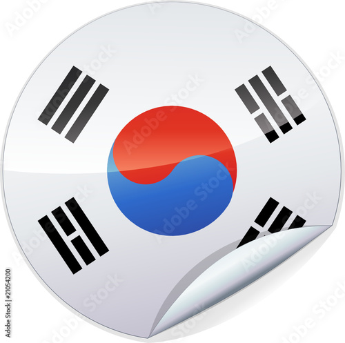 Sticker de la Corée du sud (détouré)