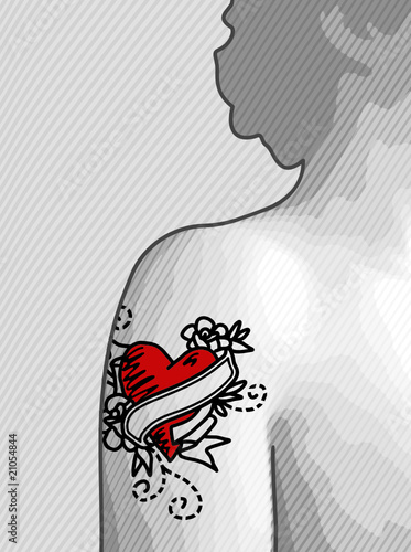 tattooed shoulder