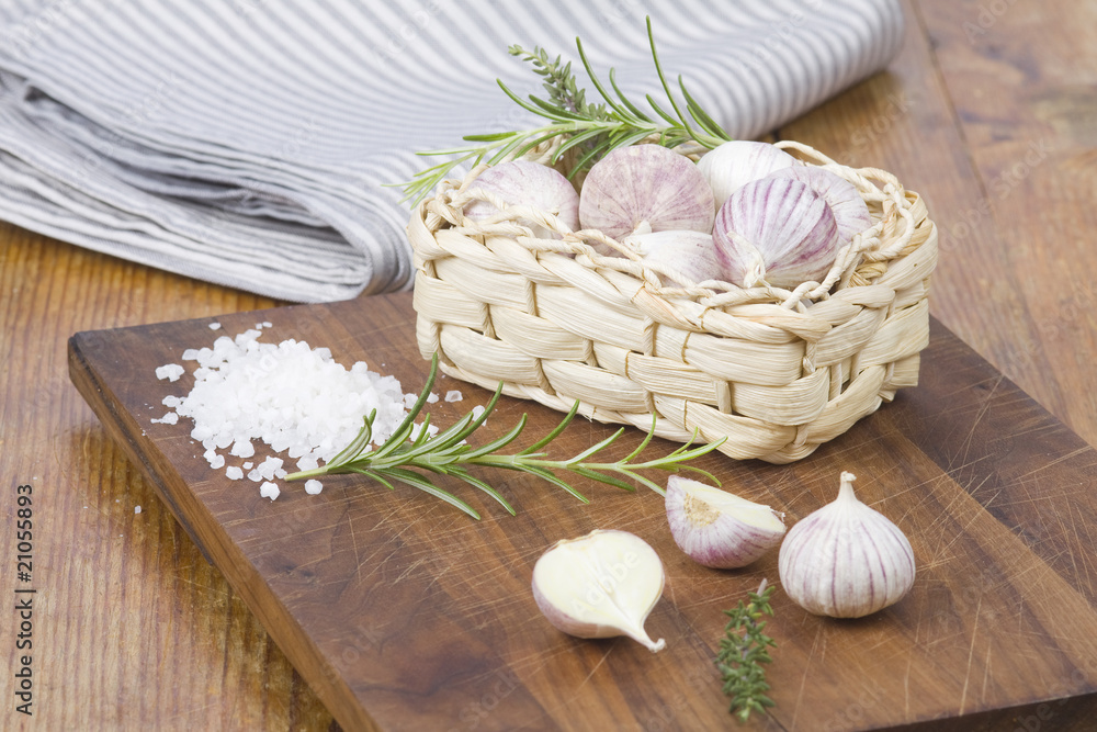 Knoblauch und Salz Knoblauch und Salz