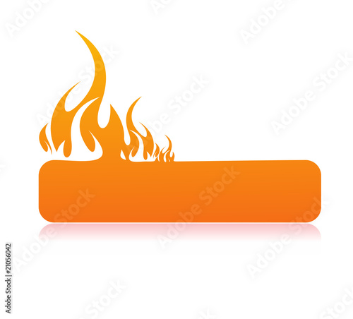 Burning flame banner