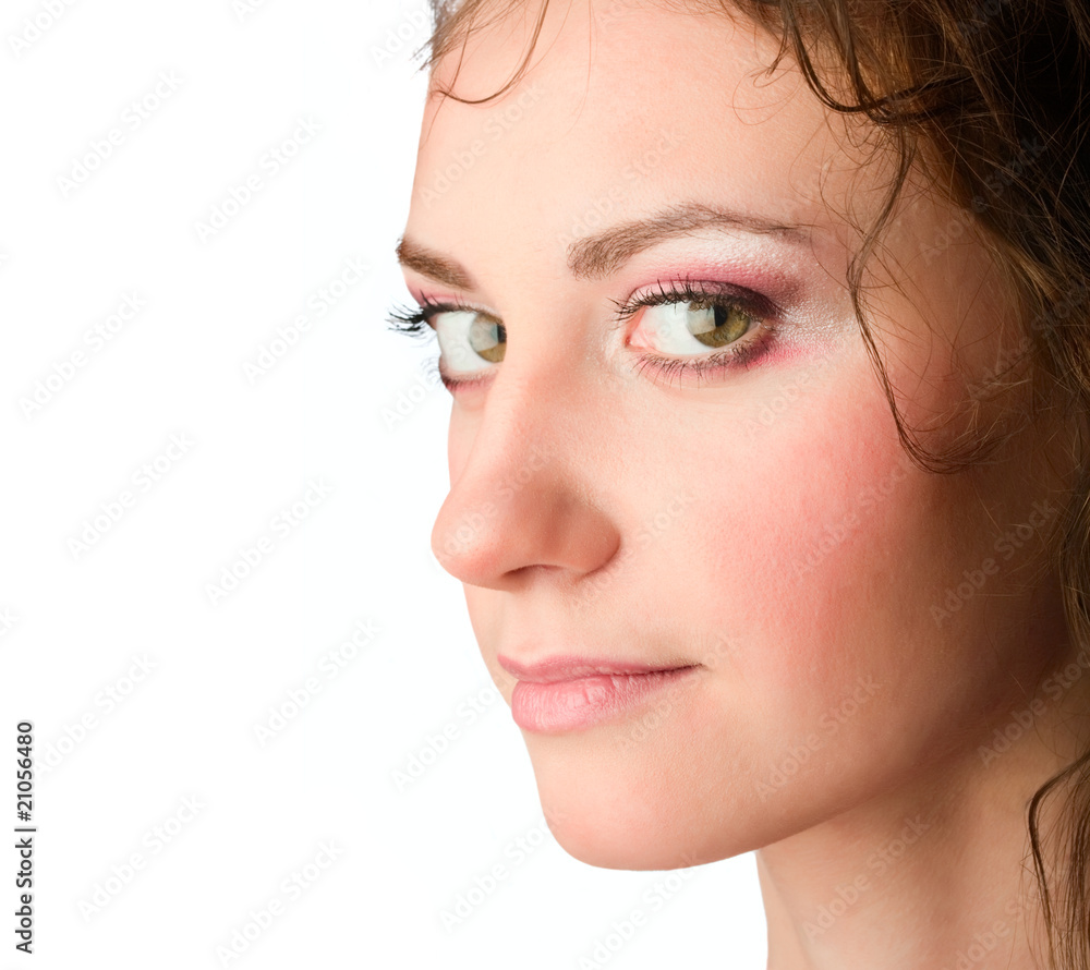 The nice girl isolated on a white background The nice girl isolated on a white background