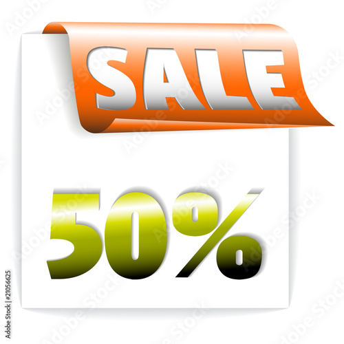 Fresh orange sale ribbon / paper - bookmark