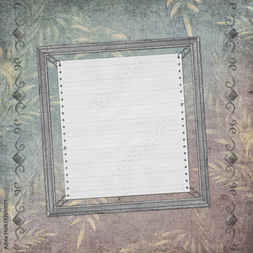 blank note paper on textured background