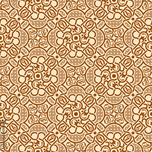 Brown seamless ornament