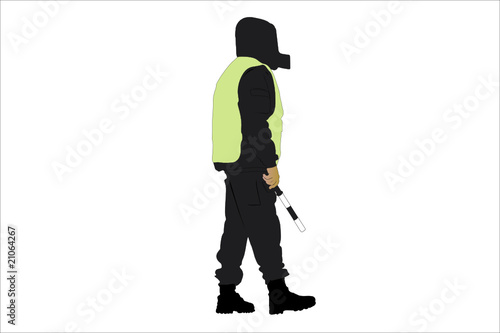 vector illustration of security under the white background