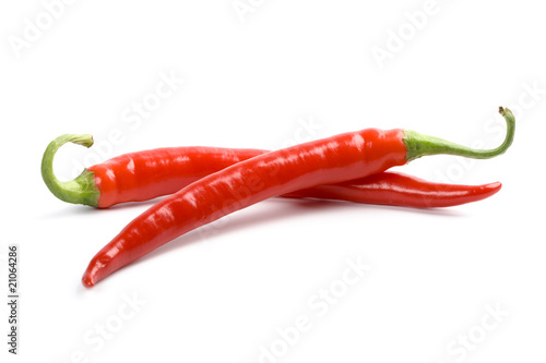 two red chili peppers