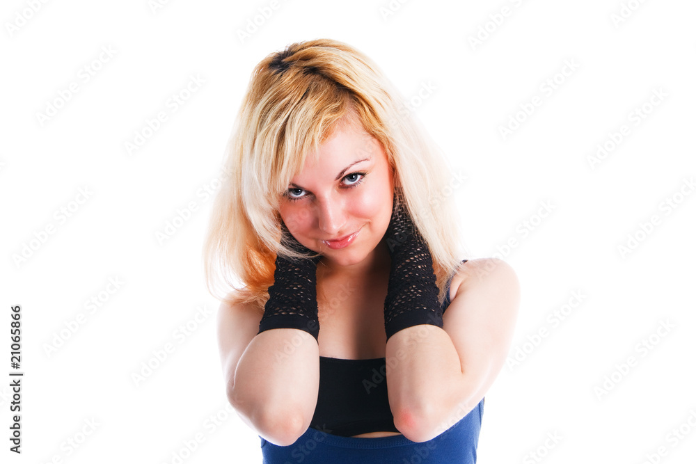 Fototapeta premium Young attractive girl smiling