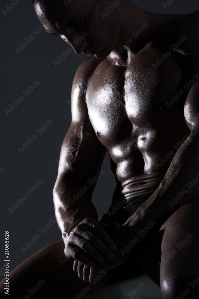 Sexy muscular body builder
