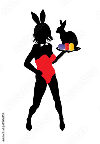 Sexy Bunny mit Osterhase