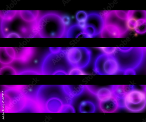 Abstract headers set with sparkling light