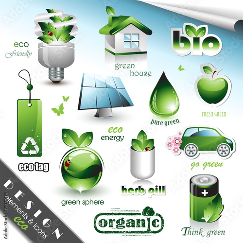 Eco Design Elements and Icons