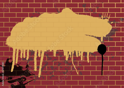 Grunge wall background with space for text