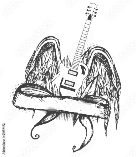 Guitar music design photo