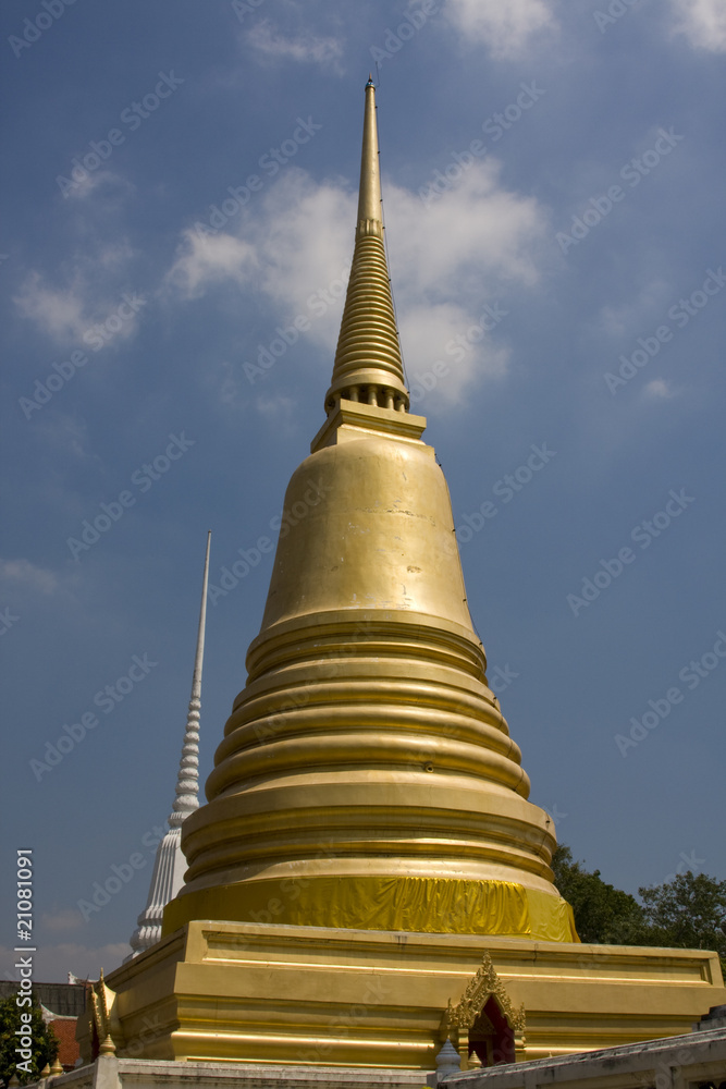Golden pagoda in the Grand palace area in Bangkok, Thailand Golden pagoda in the Grand palace area in Bangkok, Thailand