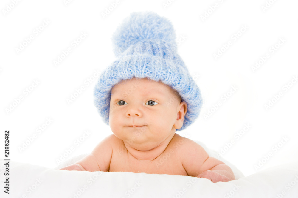 Baby in bobble hat Baby in bobble hat