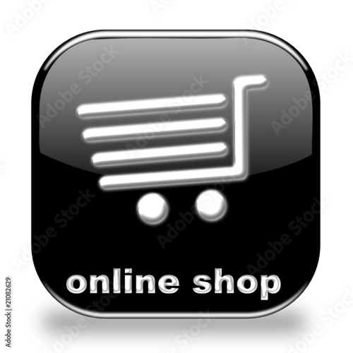 Button rounded Webshop black