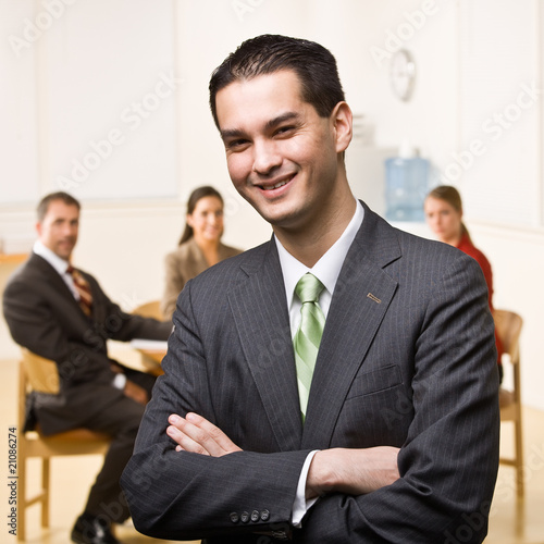 Businessman smiling