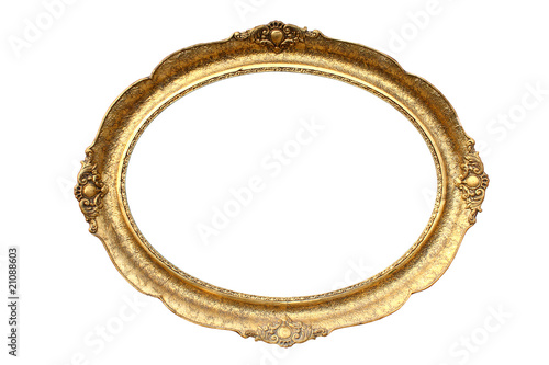 Gold plated wooden picture frame