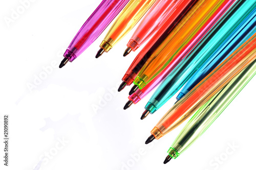 Neon pens of various colours