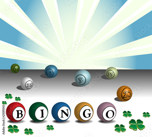 Colorful bingo balls