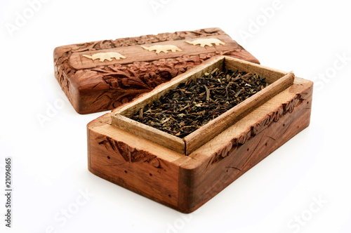 Ornate box with Darjeeling Tea