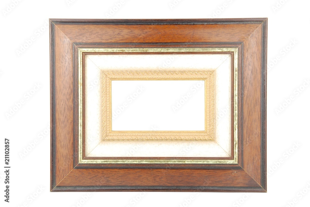 Wooden photo-frame on white Wooden photo-frame on white