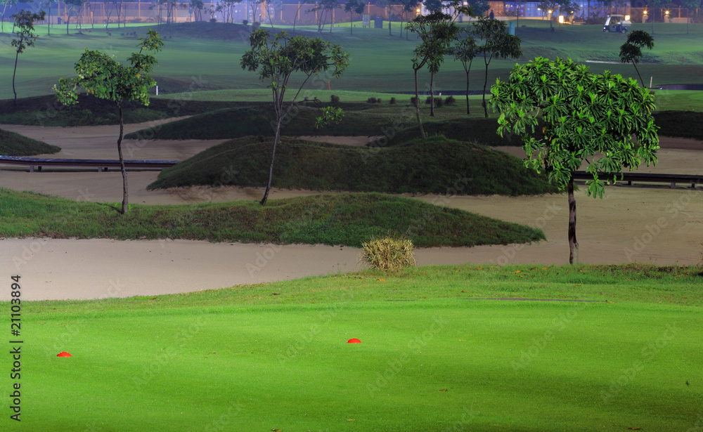 Obraz premium golf court at night