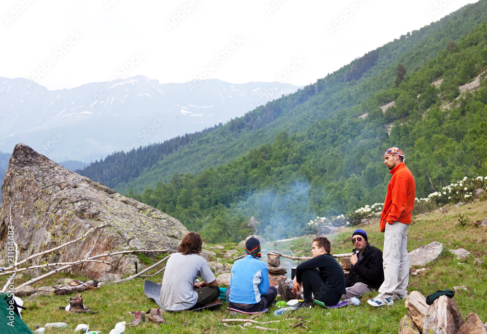 Fototapeta premium Hiking scene