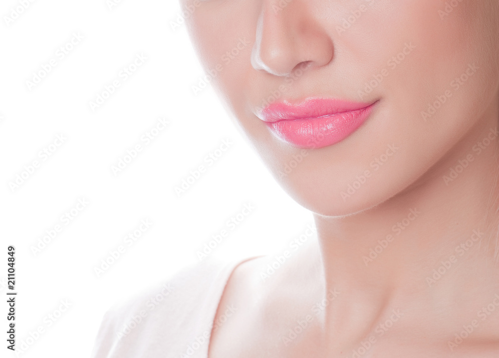closeup of female lips