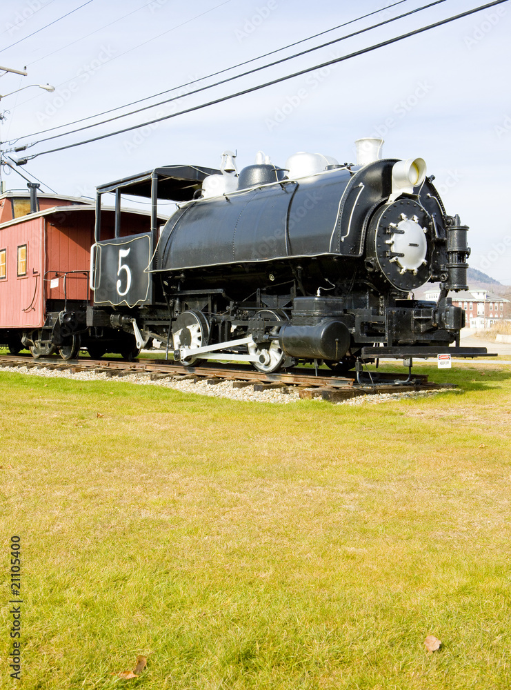 Fototapeta premium steam locomotive, Groveton, New Hampshire, USA