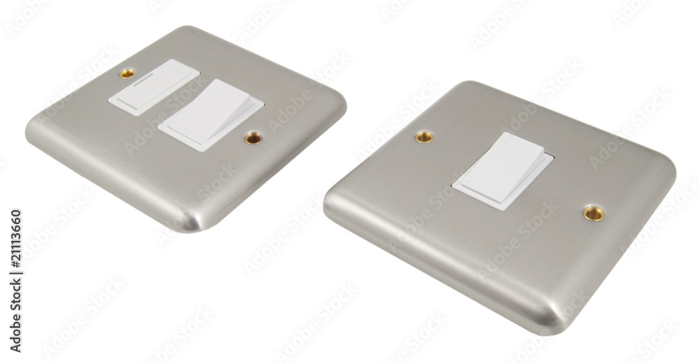 light switches isolated on white background light switches isolated on white background