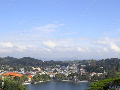aerial view of the lake in kandy © emjay smith