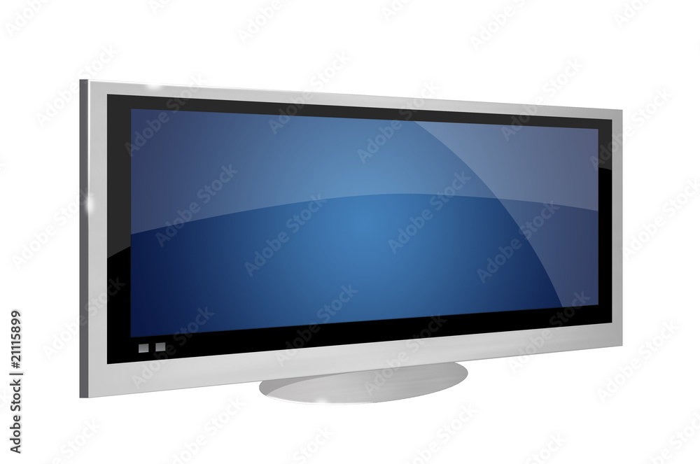 LCD TV monitor in white background LCD TV monitor in white background