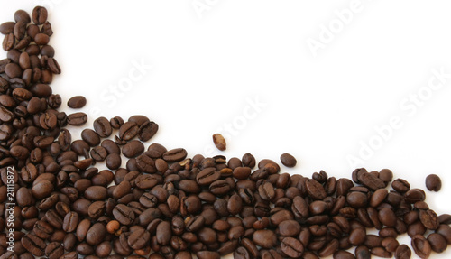 coffee beans on white background