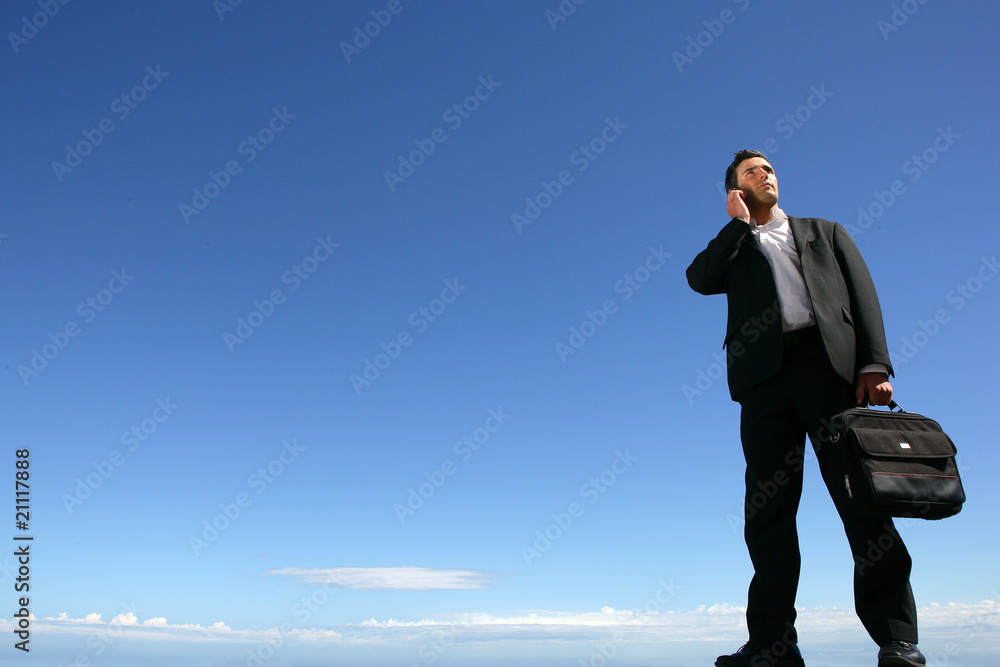 Homme d'affaire avec téléphone portable Homme d'affaire avec téléphone portable
