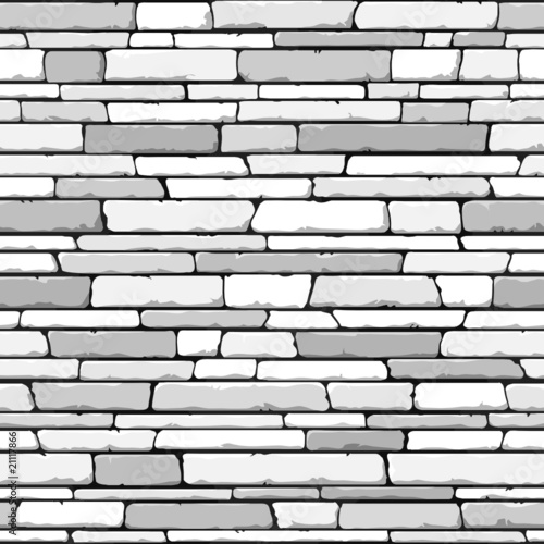 Stone wall. Seamless. Vector illustration.