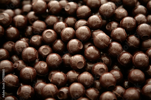 Brown chocolate balls