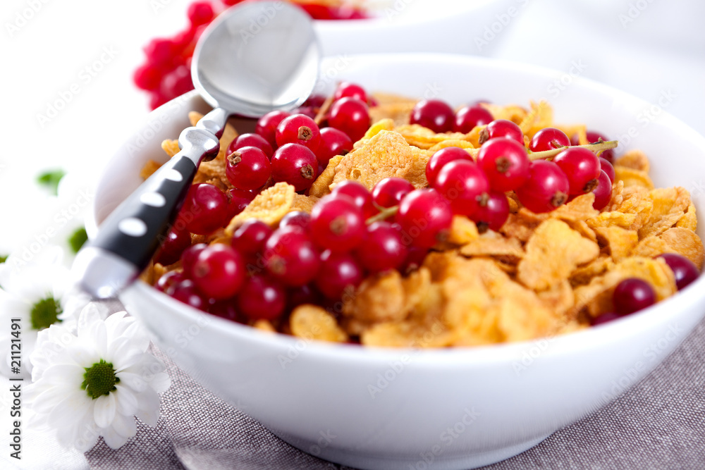 Cornflakes with red currant Cornflakes with red currant