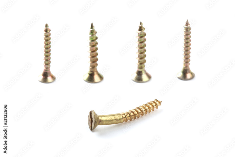 line of golden screws line of golden screws