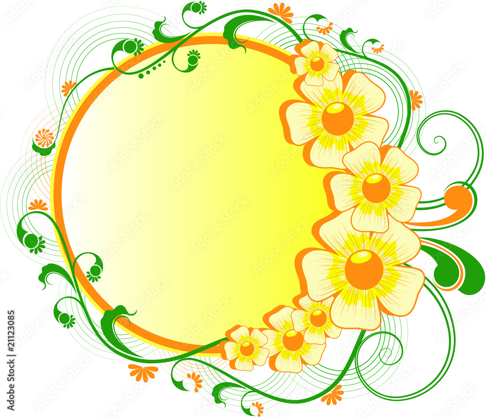 Obraz premium Colorful frame with flowers