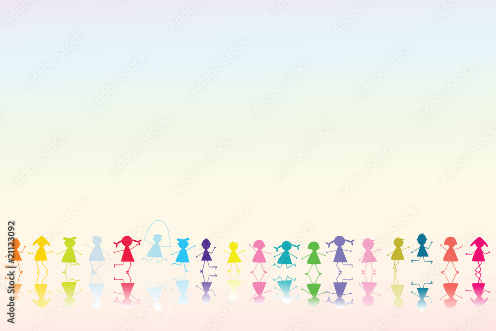Happy colored children