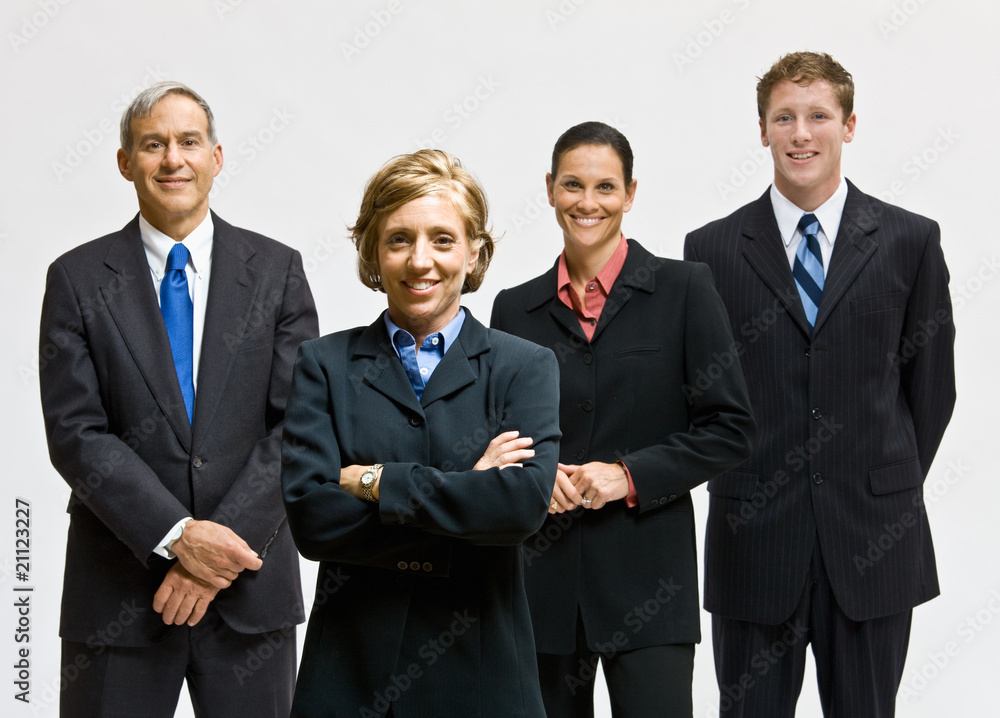 Business people smiling