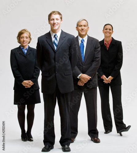 Business people smiling