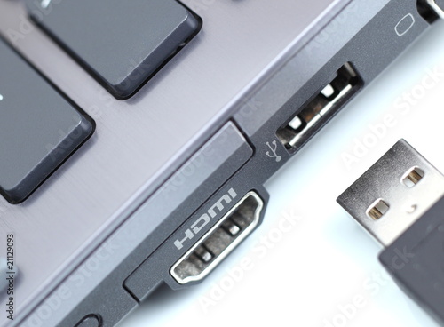 Wallpaper Mural modern hi-end carbon laptop computer with great connectivity and Torontodigital.ca