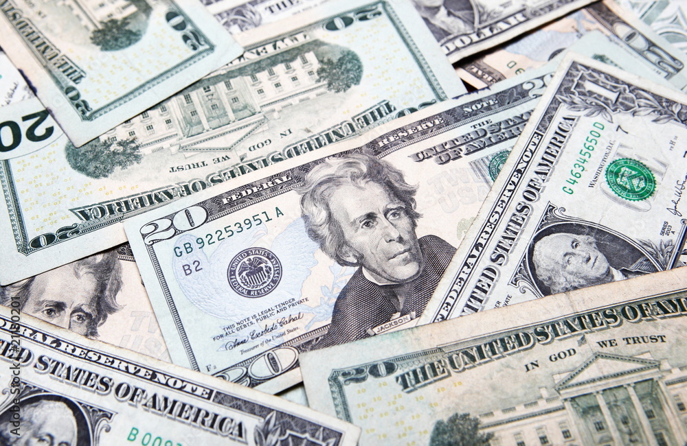 American dollars background / USD background texture American dollars background / USD background texture