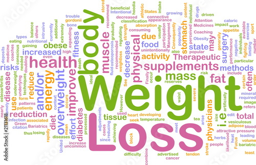 Weight loss background concept
