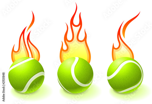 Fire Tennis Ball Collection