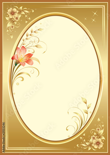 Creative frame with floral elements